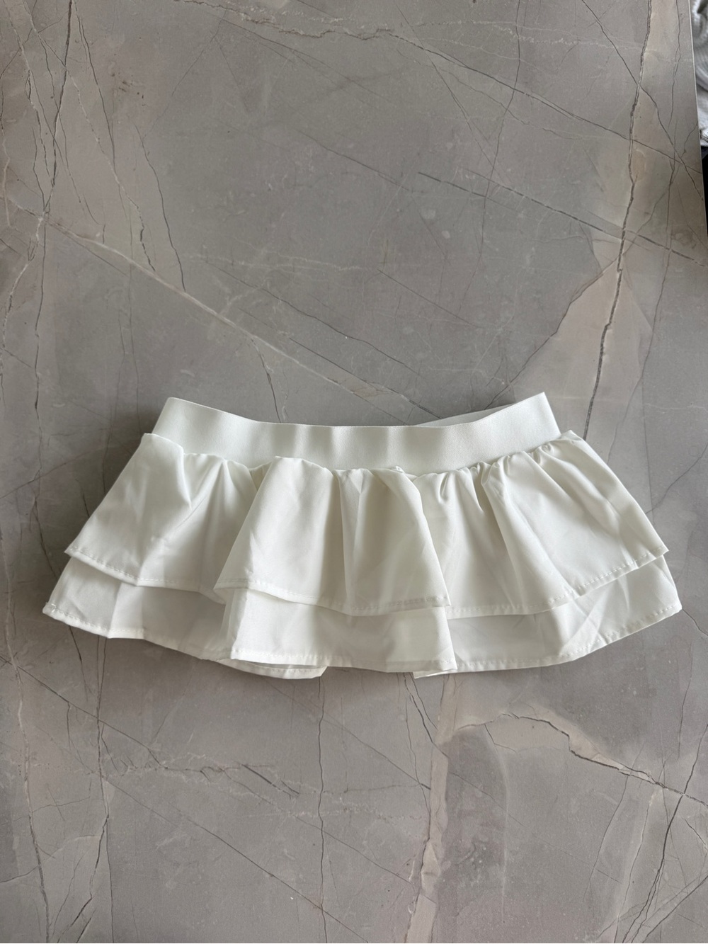 Y2K ruffle micro mini skirt